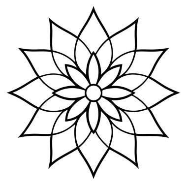 Soyut mandala süs deseni, çiçek deseni