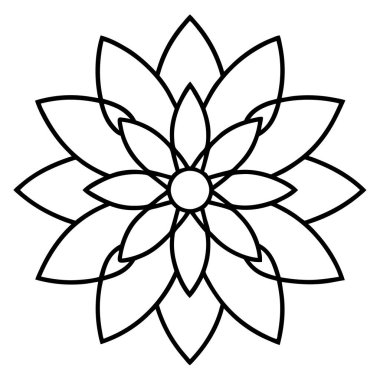 Dekoratif mandala taslak biçimi, Mandala desenli el çizimi