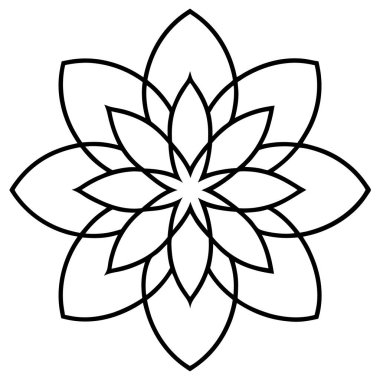 Dekoratif mandala taslak biçimi, Mandala desenli el çizimi