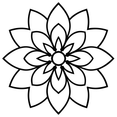 Dekoratif mandala taslak biçimi, Mandala desenli el çizimi