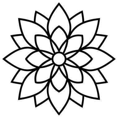 Dekoratif mandala taslak biçimi, Mandala desenli el çizimi