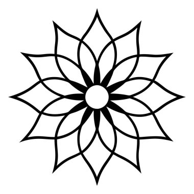 Dekoratif mandala taslak biçimi, Mandala desenli el çizimi