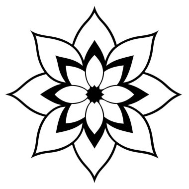 Dekoratif mandala taslak biçimi, Mandala desenli el çizimi