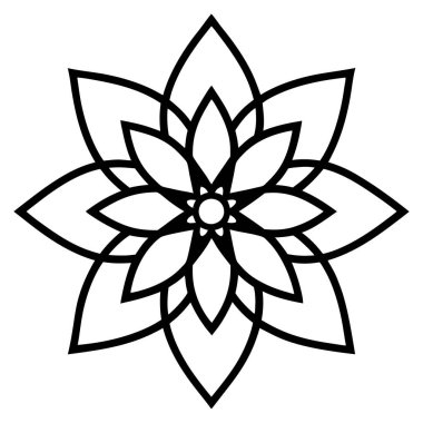 Dekoratif mandala taslak biçimi, Mandala desenli el çizimi