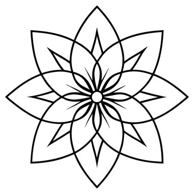 mandala çiçek dekoratif simgesi