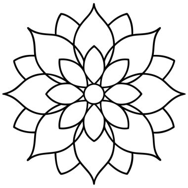 Beyaz arka planda güzel mandala