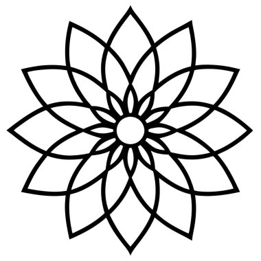 çiçek simgesi vektör illüstrasyonu