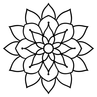 Beyaz arkaplanda izole edilmiş lotus çiçeği vektörü