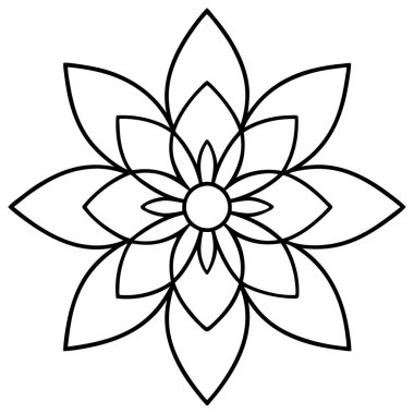 Ana hatlı mandala 'nın vektör çizimi