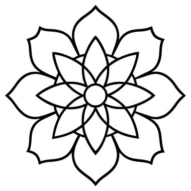 çiçek simgesi vektör illüstrasyonu
