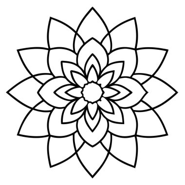 mandala çiçek dekoratif simgesi