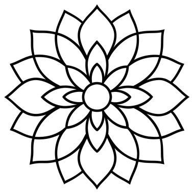 bir çiçek özeti mandala simgesi, özet biçimi