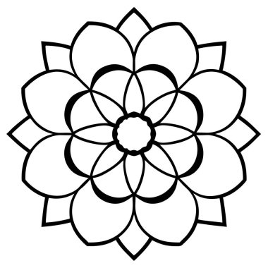 Çiçek desenli mandala 'nın vektör çizimi