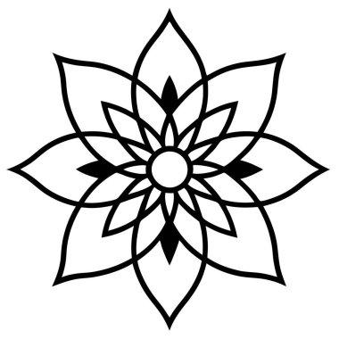 Çiçek vektör satırı simgesi