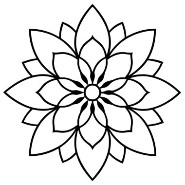 mandala çiçek dekoratif simgesi