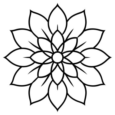 Çiçek Mandala vektör çizimi