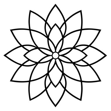 çiçek mandala dekoratif simgesi