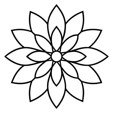 Çiçek dekorasyon ikonu. Beyaz arkaplanda izole edilmiş web tasarımı için çiçek süsleme vektör simgesi