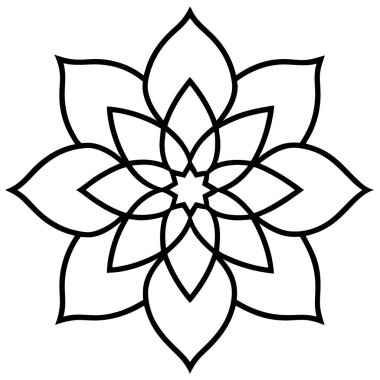 çiçek mandala vektör ikonu tasarımı