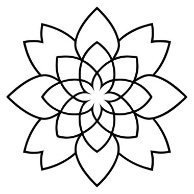 mandala çiçek dekoratif simgesi