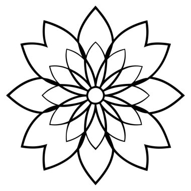 Çiçek simgesi, anahat stili