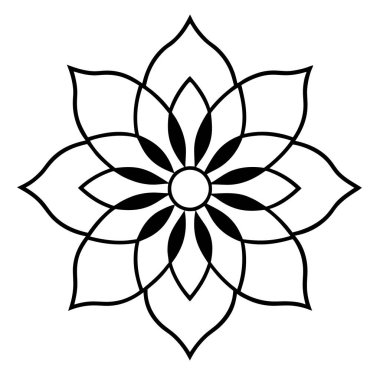 güzel çiçek simge vektör illüstrasyon izole