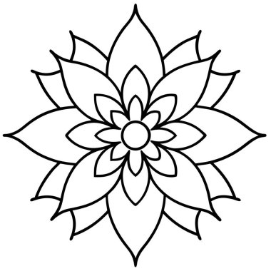 Çiçek desenli mandala 'nın vektör çizimi