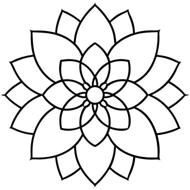 bir çiçek özeti mandala simgesi, özet biçimi