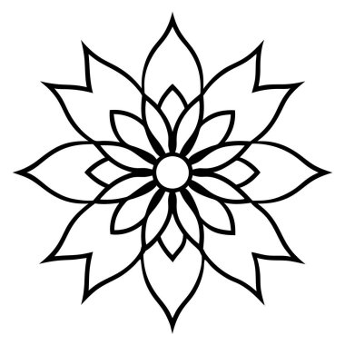 Çiçek simgesi, anahat stili