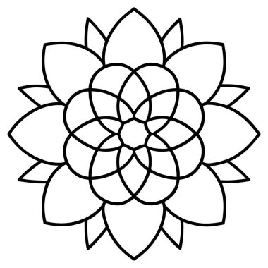 izole çiçek mandala tasarımı