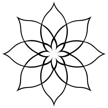 Mandala simge vektör çizim