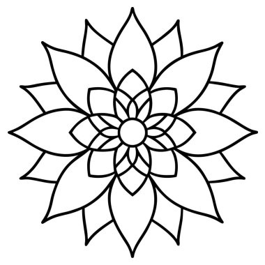 mandala çiçek dekoratif simgesi