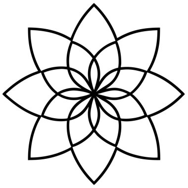 Güzel çiçek desenli mandala