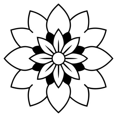 Çiçek simgesi, basit tarzı