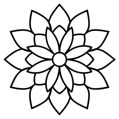 çiçek simgesi vektör çizimi çizimi