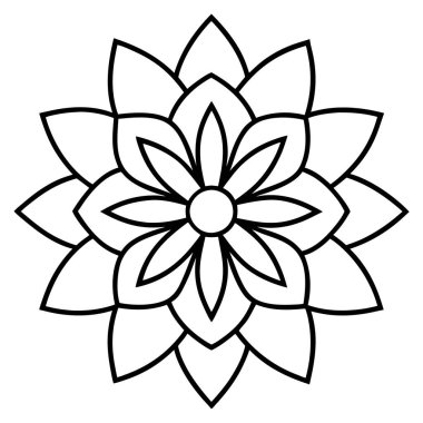 Mandala çiçek dekoratif izole ikonu