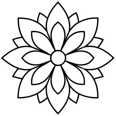 Çiçek desenli mandala. vektör illüstrasyonu