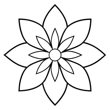 Dekoratif çiçek mandala, özet mandala