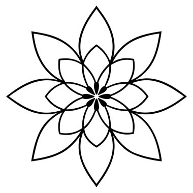 Çiçek mandalasının vektör çizimi