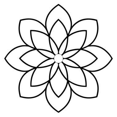 çiçek simgesi vektör illüstrasyonu