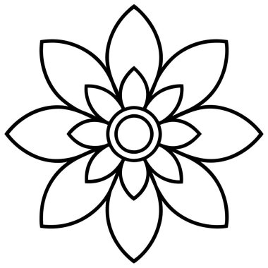 çiçek simgesi vektör illüstrasyonu