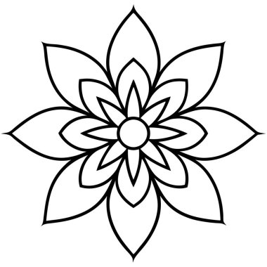 Çiçeklerle süslenmiş dekoratif bir mandala.