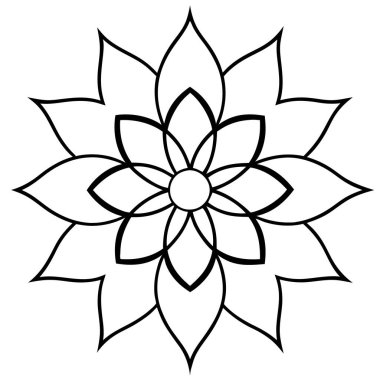 Güzel çiçek deseni izole edilmiş simge