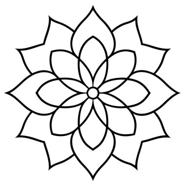 Çiçek süslemesinin vektör çizimi