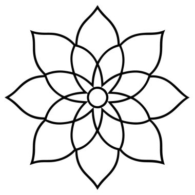 Dekoratif mandala simgesi