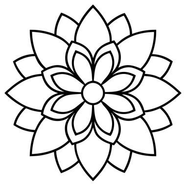 Çiçek simgesi, anahat stili