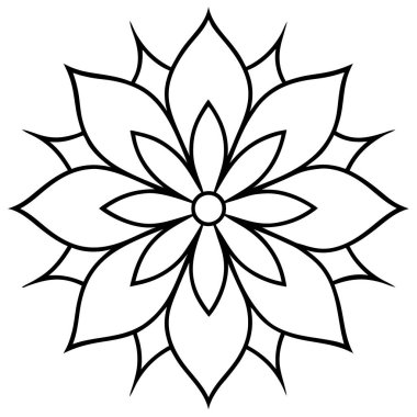 Çiçek ikonu. Beyaz arkaplanda izole edilmiş web tasarımı için çiçek vektör simgesi