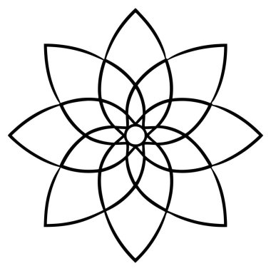 mandala çiçek süsü simgesi