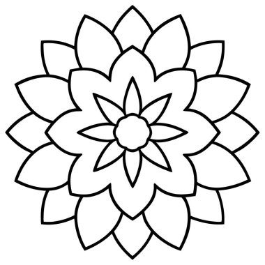 Çiçek Mandala vektör çizimi