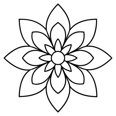 Mandala çiçek deseninin vektör çizimi